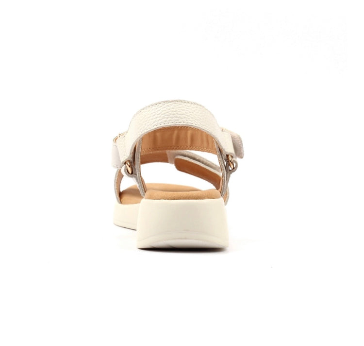 Lunar Lark White Leather Wedge Sandal