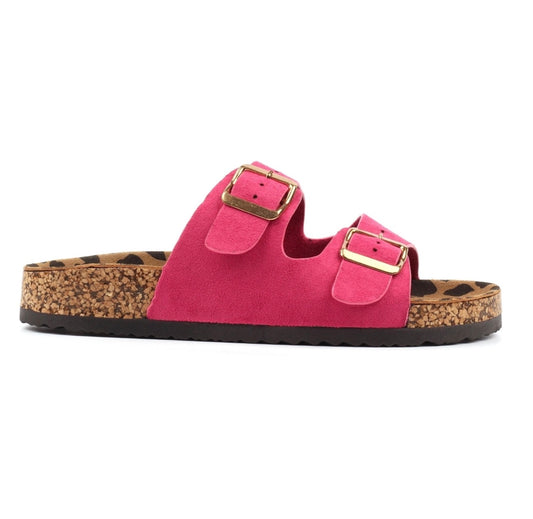 Lunar Pecan Sandal Fuchsia