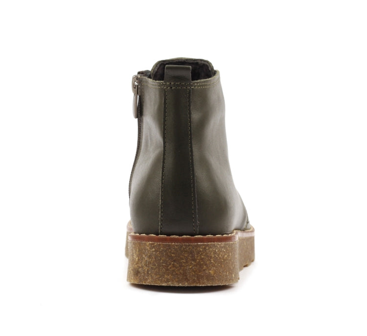 Claire III Olive Leather Boot