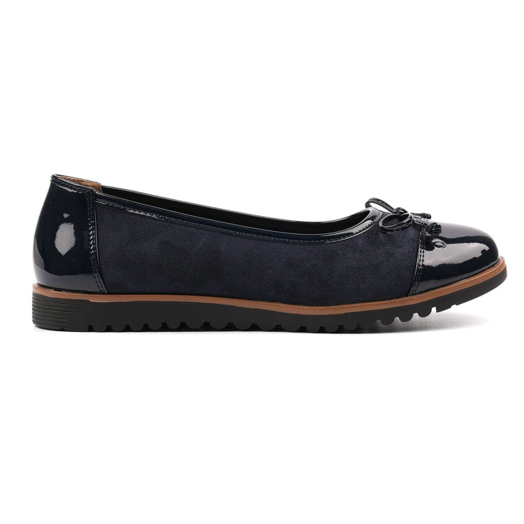 Lunar Lydia Patent Shoe Navy