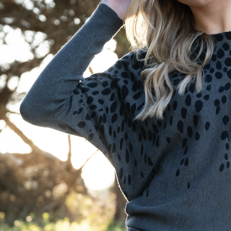 Marble Sweater 8022 105 Charcoal