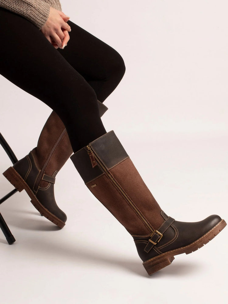 Lunar Joy Waterproof Expanding Calf Boots Brown