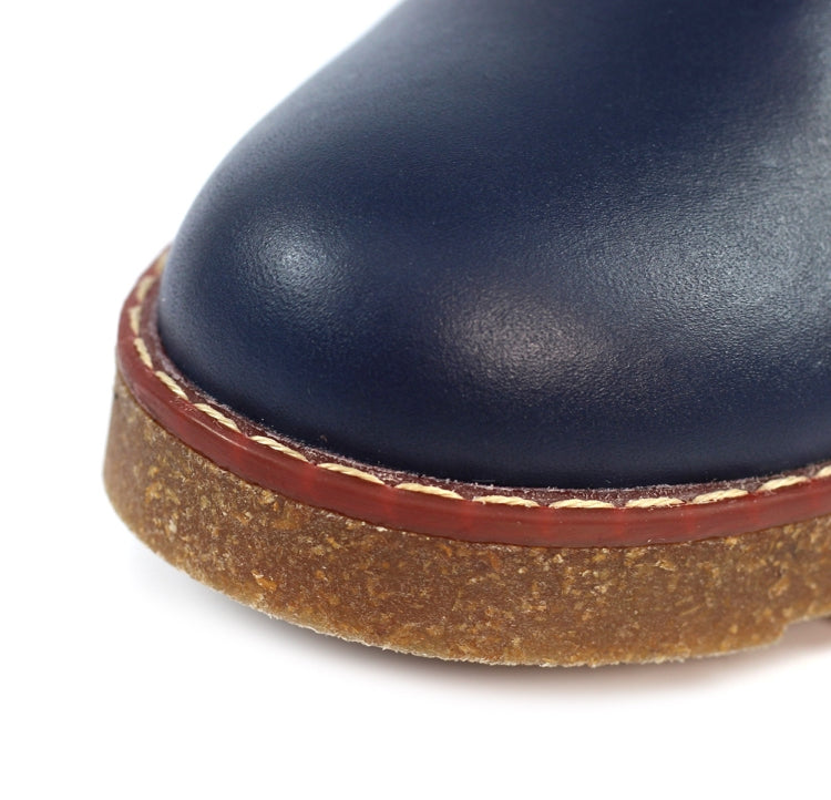 Claire III Navy Leather Boot