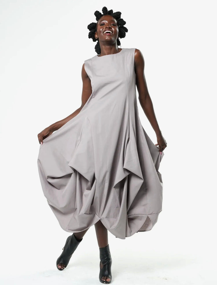 Metamorphoza Drape Dress Grey