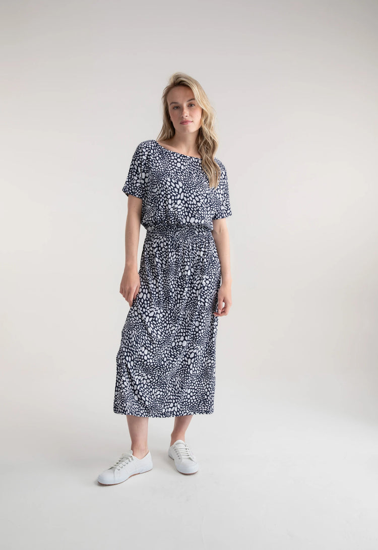 Marble Dress 7924 103 Navy