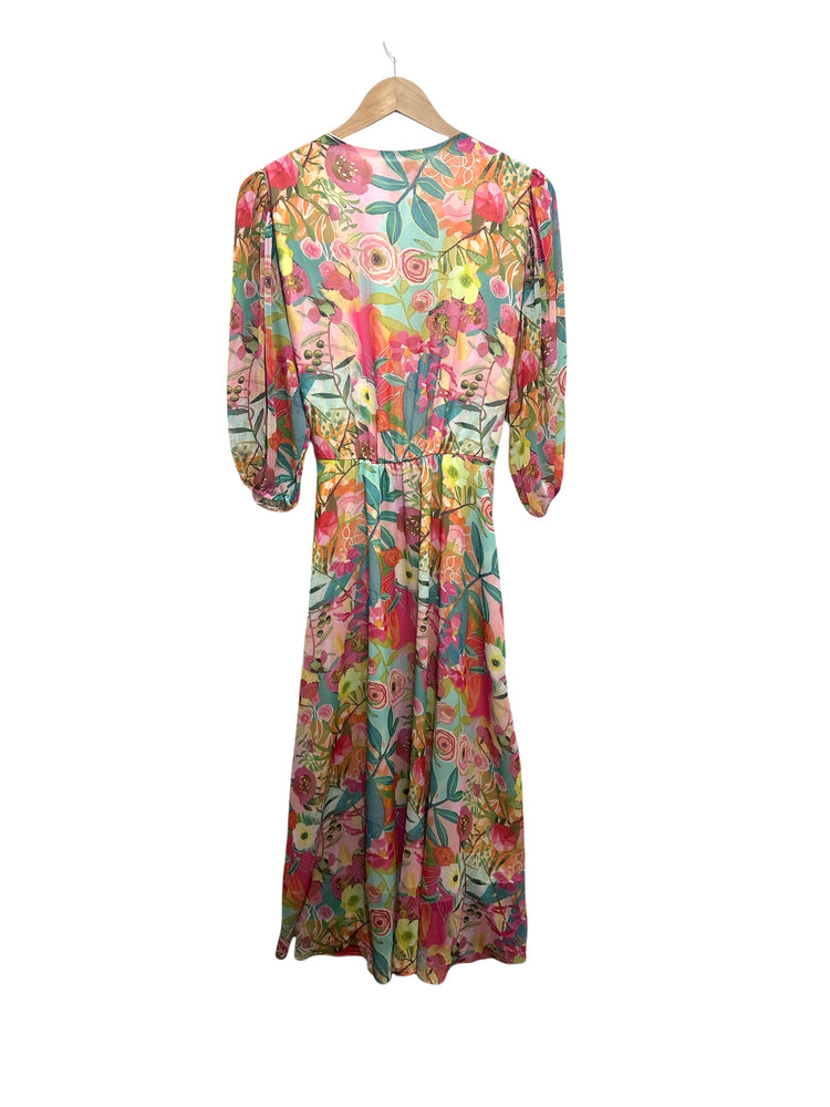 Calypso Romantic Sheer Wrap Dress