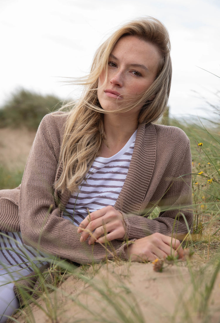 Marble Cardigan Taupe