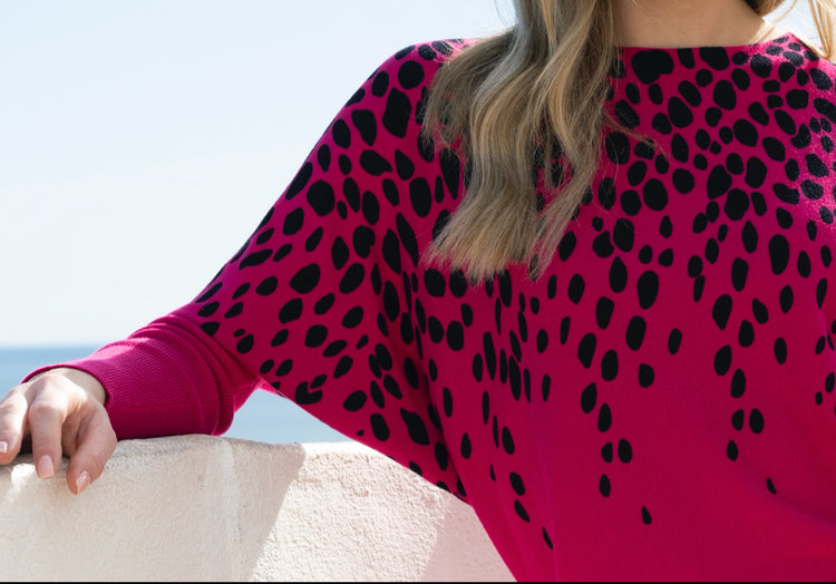 Marble Sweater 8022 126 Cerise