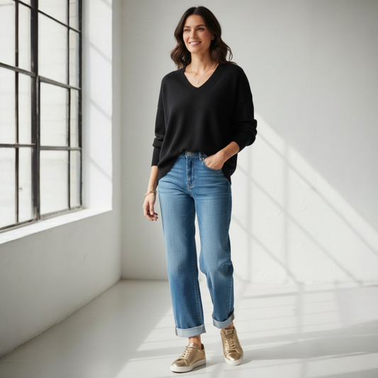 Pomodoro Essential V Sweater Black