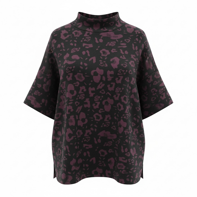 Peruzzi Animal Jacquard Knit Sweater W26192
