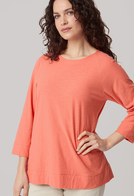 Adini Cotton Slub Becca Top - Coral