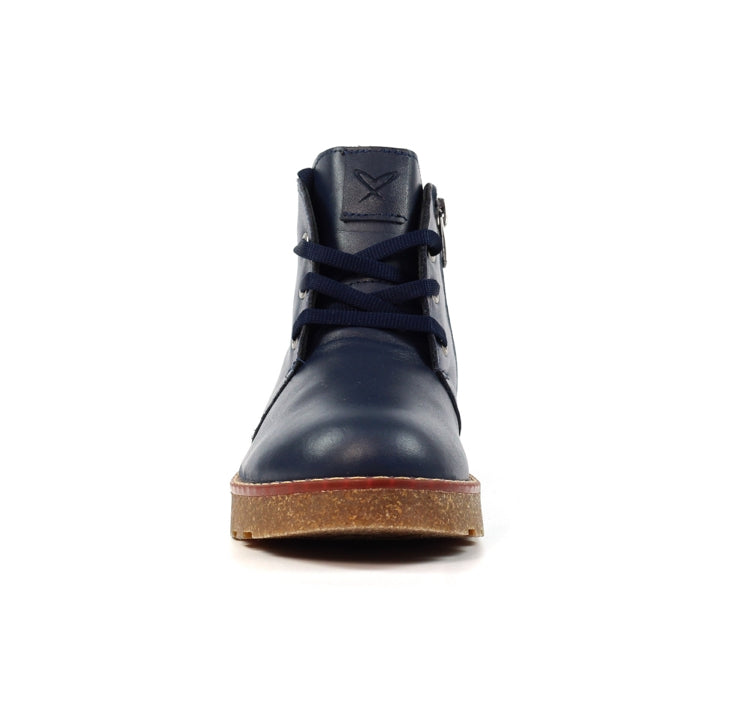 Claire III Navy Leather Boot