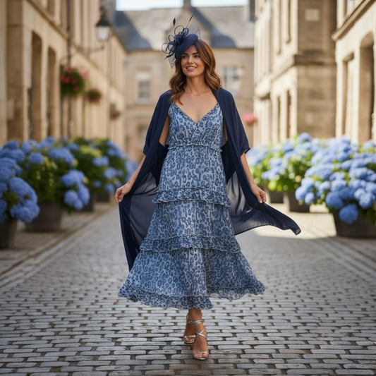 Calypso Strappy Flounce Tier Maxi Dress