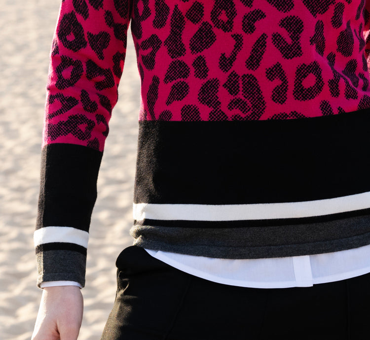 Marble Sweater 7997 126 Cerise