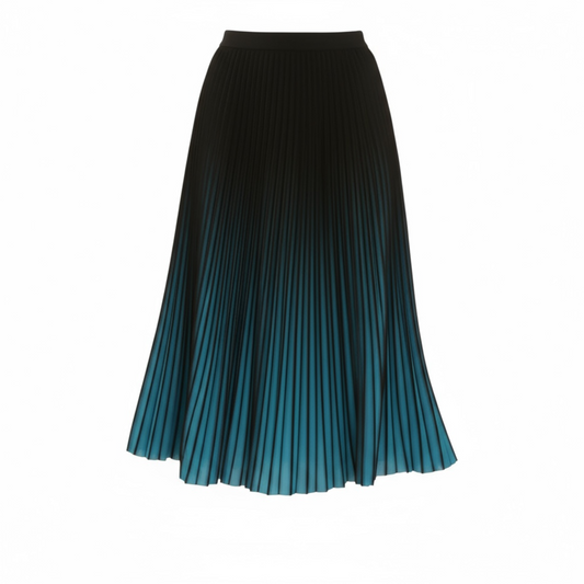 Pomodoro Ombre Pleated Skirt Peacock