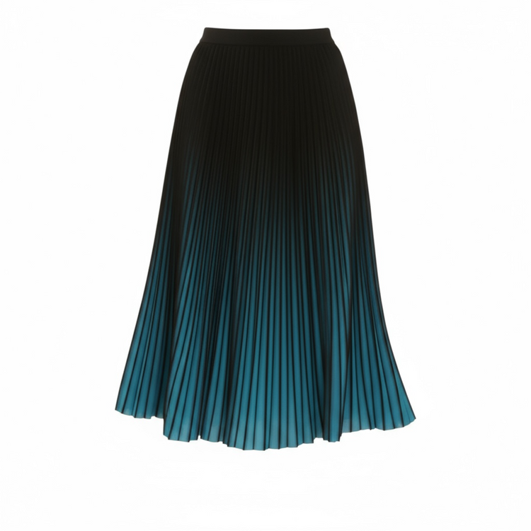 Pomodoro Ombre Pleated Skirt Peacock