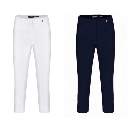 Robell Marie 07 seersucker Trousers