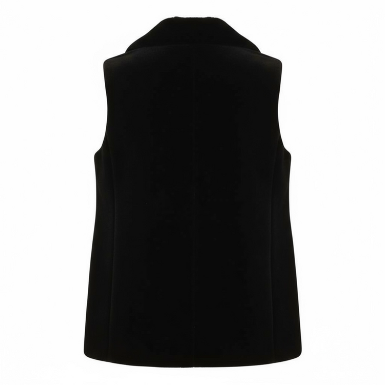 Pomodoro Faux Fur Gilet Black
