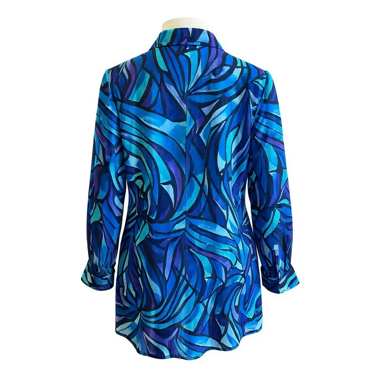 Pomodoro Mosaic Long Shirt Blue