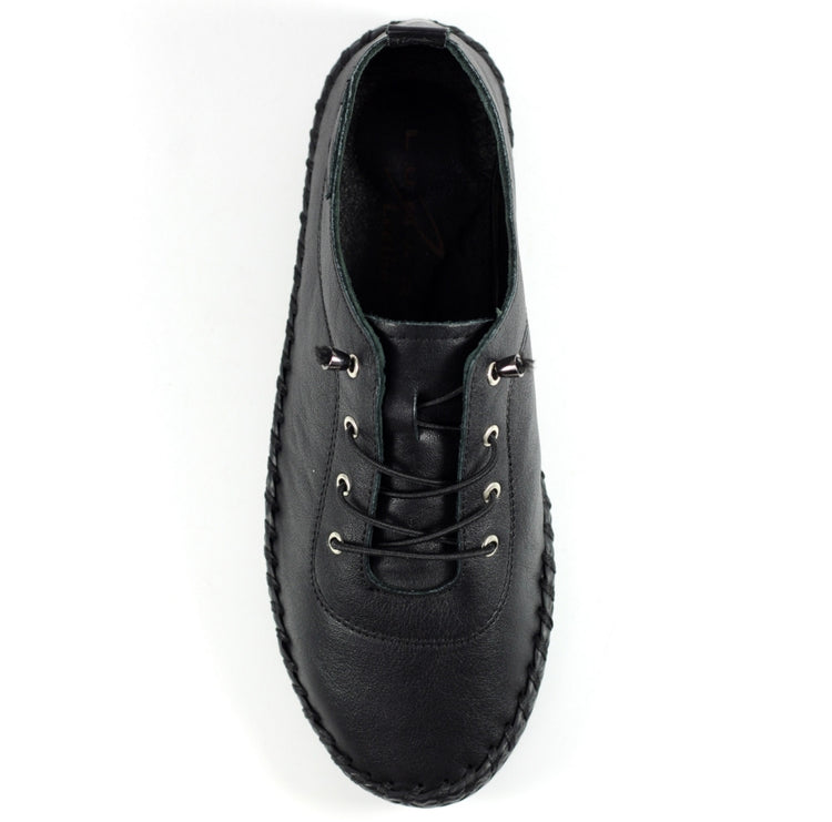 Lunar St Ives FLE030 Black Plimsole