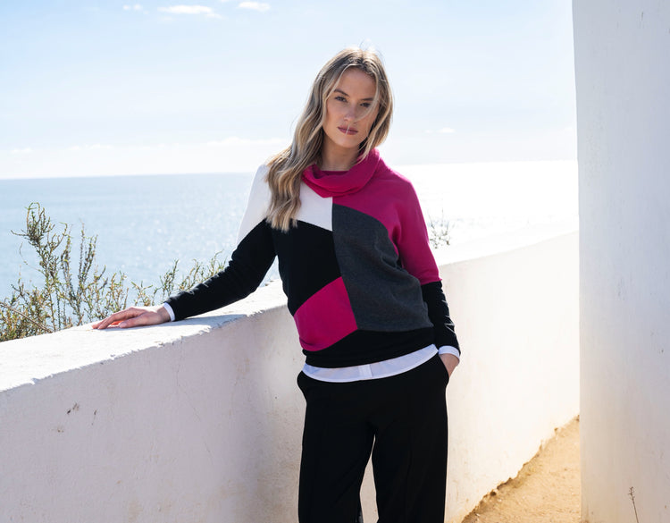 Marble Sweater 8071 126 Cerise