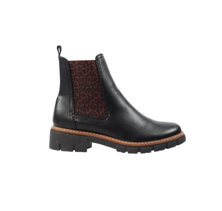 Lunar Ribble Black Ankle Boot
