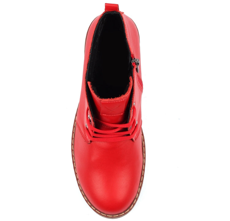 Claire III Red Leather Boot