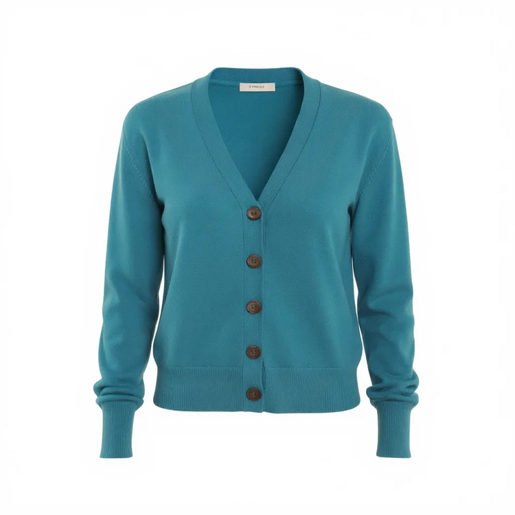 Pomodoro Essential Cardigan Peacock
