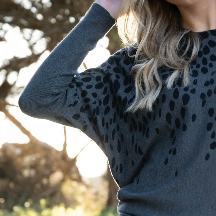 Marble Sweater 8022 105 Charcoal