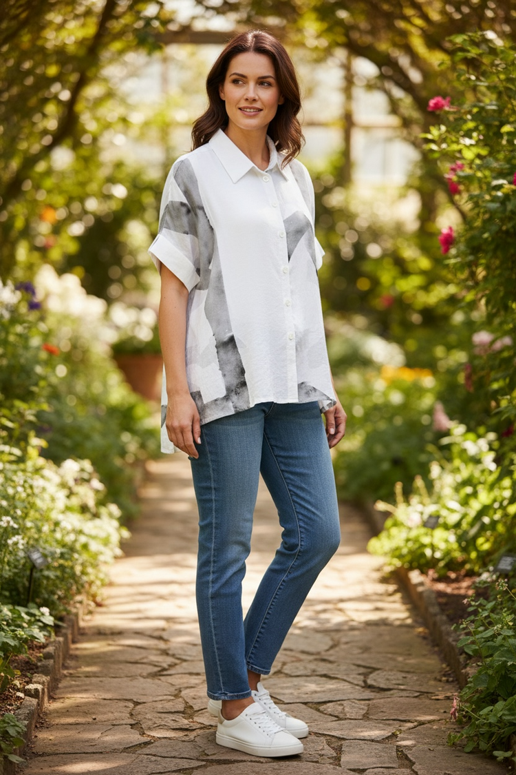 Naya Marbled Print Shirt NAS26315