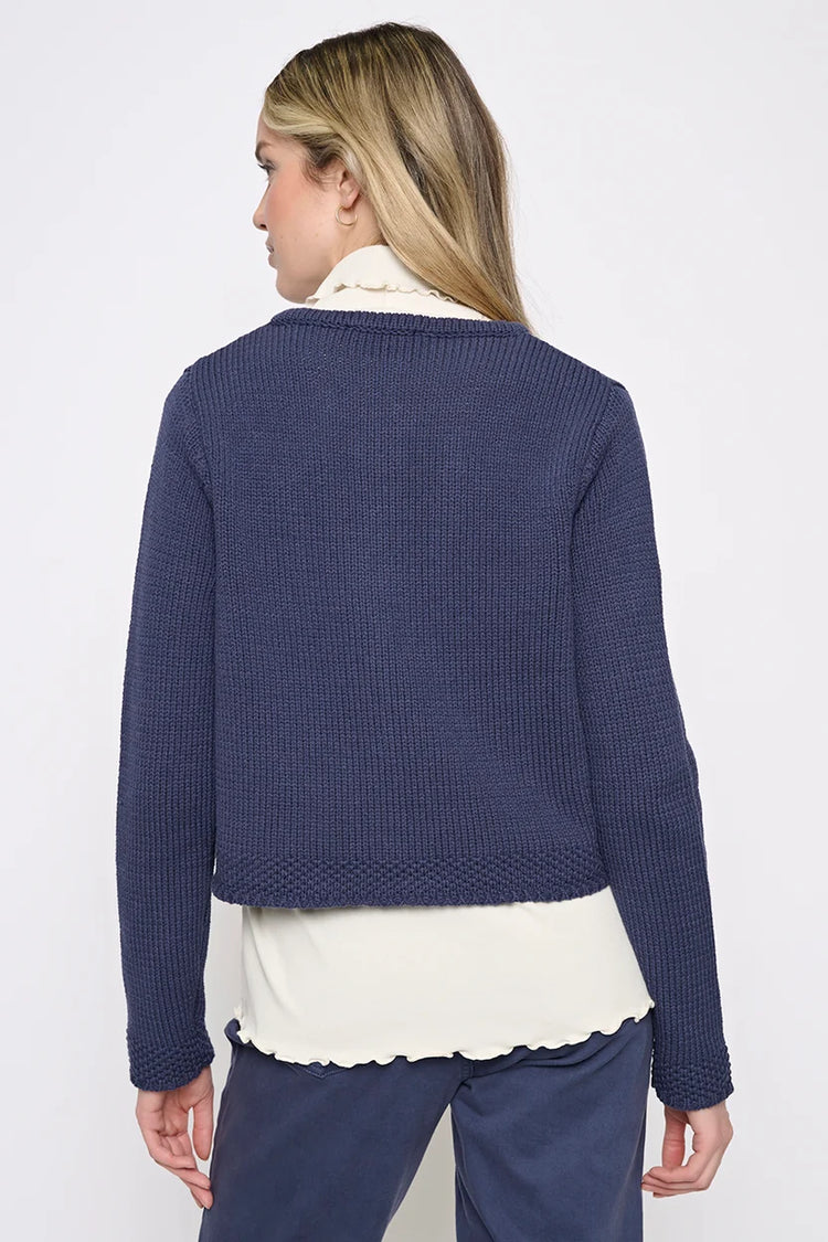 Piccadilly Button Cardigan Deep Denim ZE424