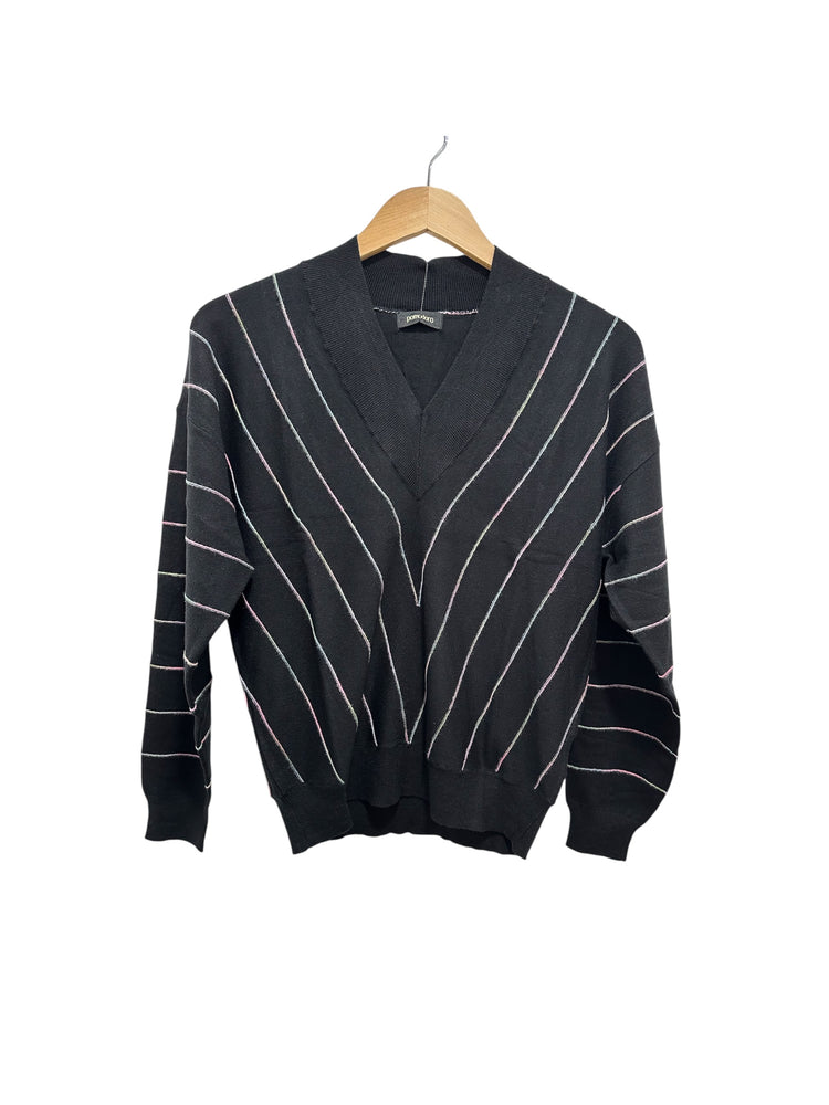 Pomodoro Chevron Jumper Black
