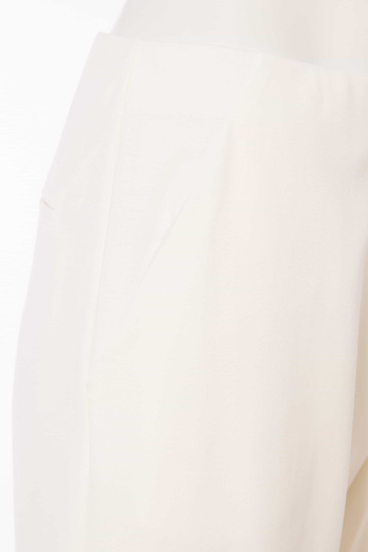 Naya Cropped Wide Leg Trousers Cream