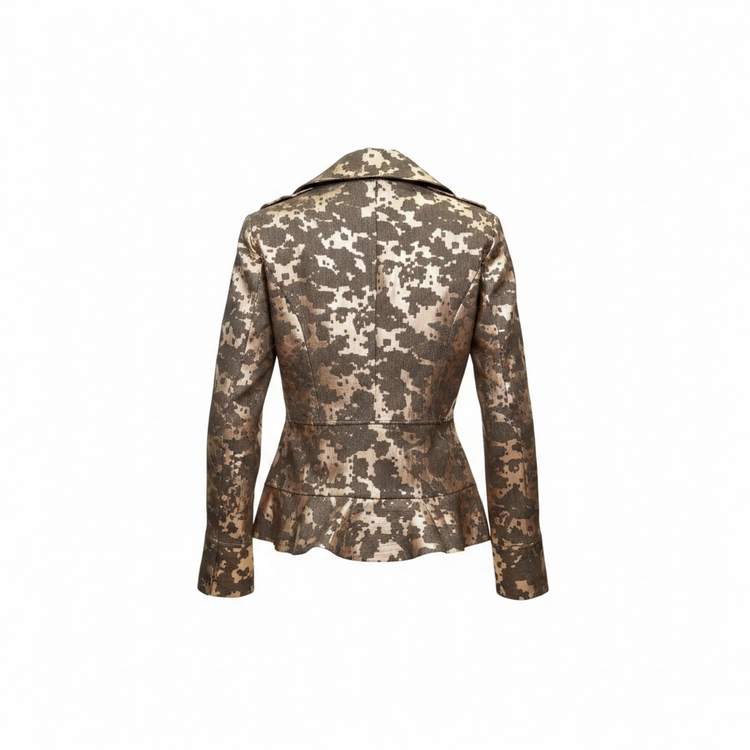 Jacquard Biker Jacket Rose Gold