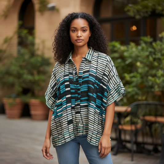 Yauvan Over Shirt 8096PR Teal