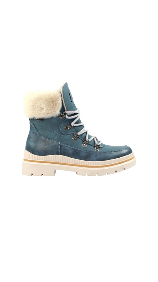 Evelyn Mid Blue Waterproof Boot