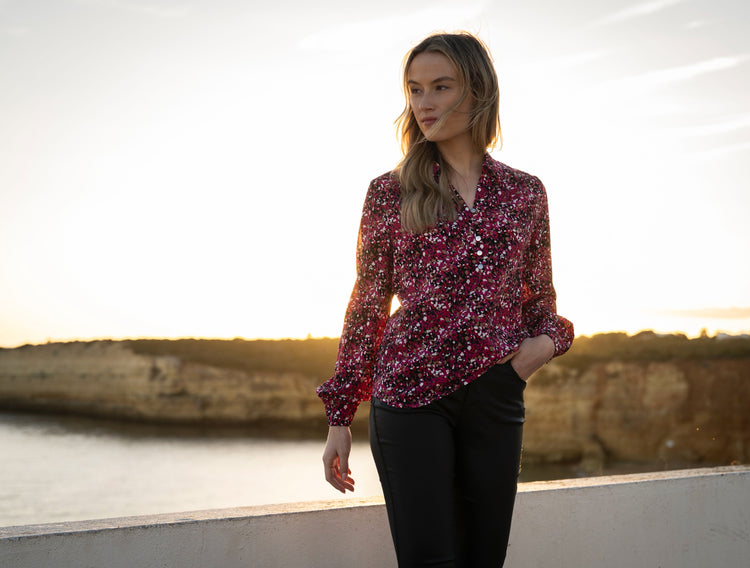 Marble Blouse 8157 126 Cerise