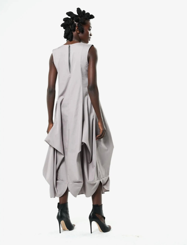 Metamorphoza Drape Dress Grey