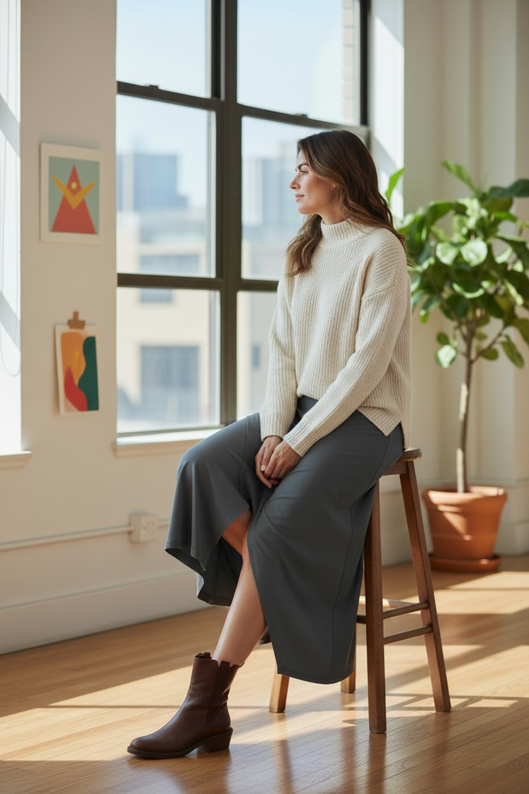 Noen Skirt 85767 2428 Charcoal