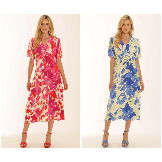 Pomodoro Trailing Flower Tea Dress (colour options)