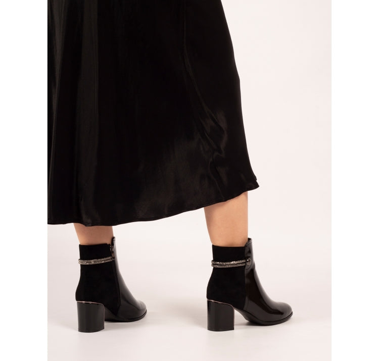 Lunar Lily Black Ankle Boot