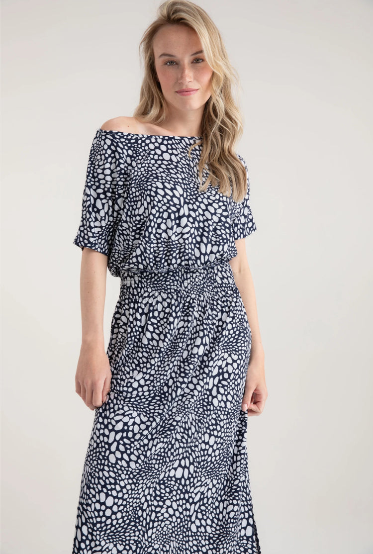 Marble Dress 7924 103 Navy