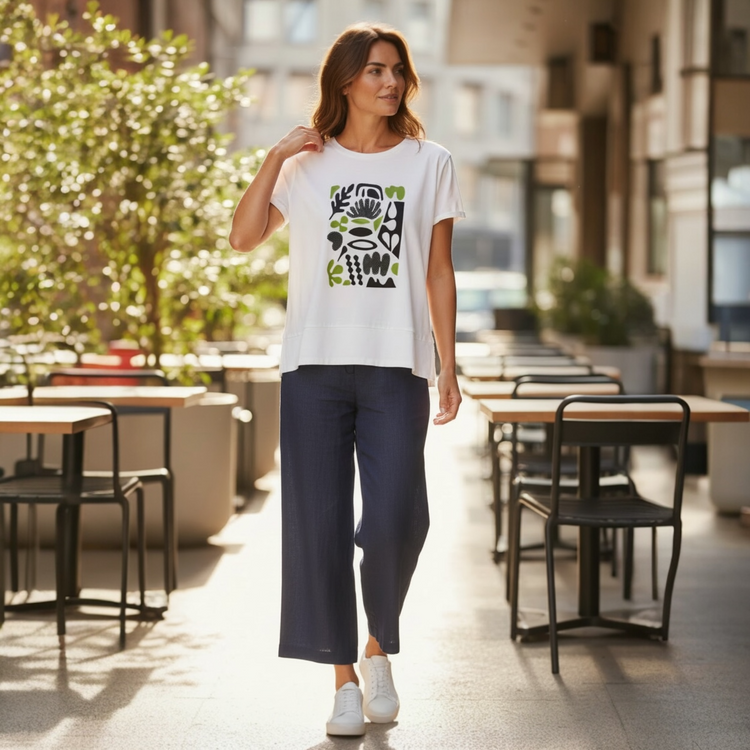 Peruzzi Print Front T Shirt