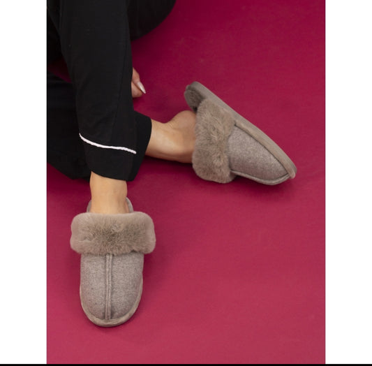 Lunar Carol Taupe Slippers KLB049TP