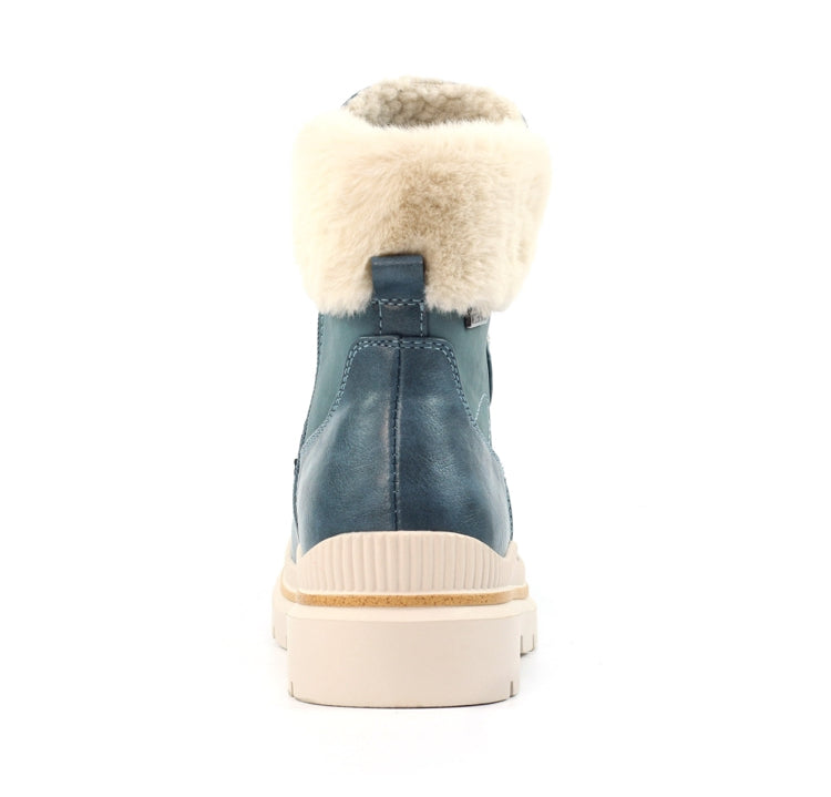 Evelyn Mid Blue Waterproof Boot