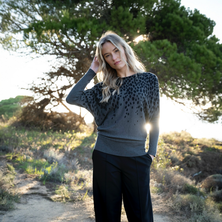 Marble Sweater 8022 105 Charcoal