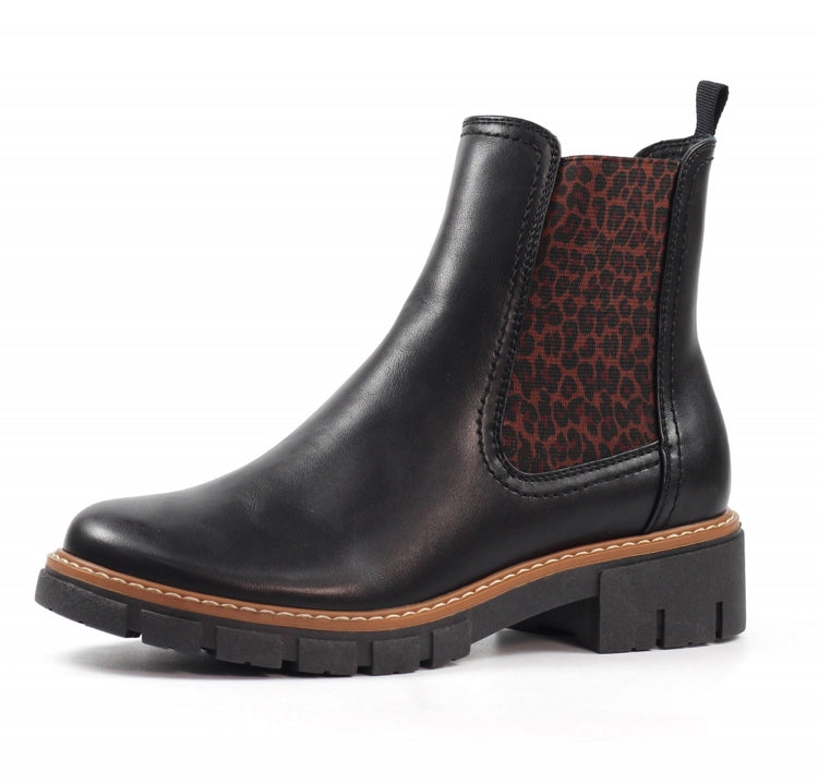 Lunar Ribble Black Ankle Boot