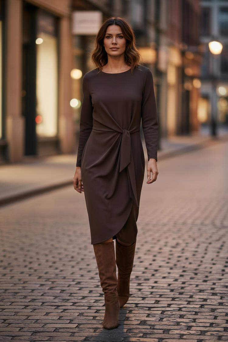 Pomodoro Tie Side Dress 62656 (colour options)