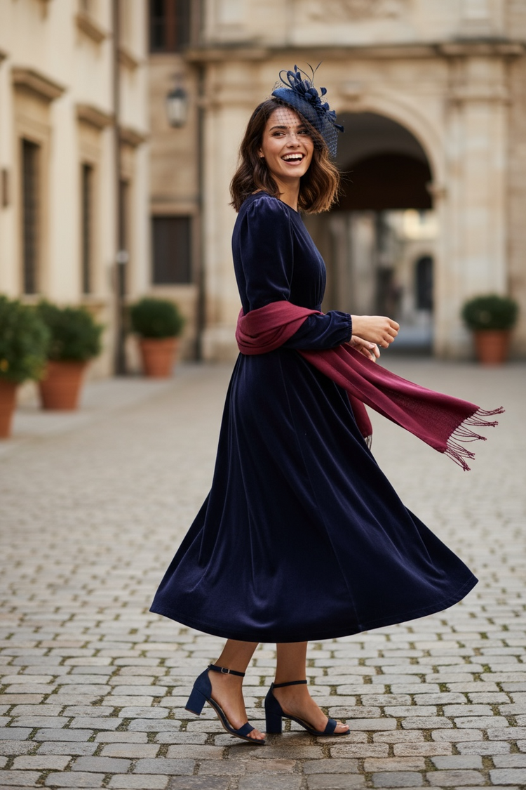 Rubekia Dress Solid Stretch Velvet
