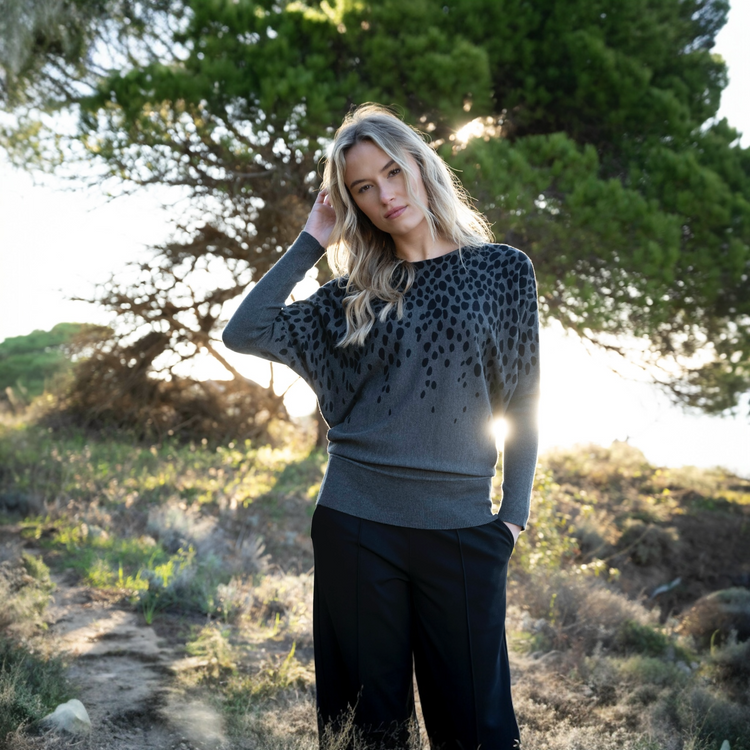 Marble Sweater 8022 105 Charcoal